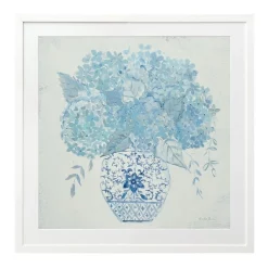 Best Sale 🌟 Urban Road Ginger Jar Hydrangea Print White Frame ❤️