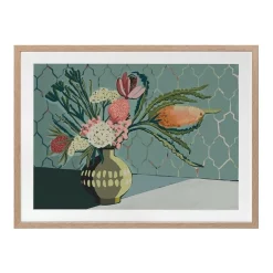 Discount 😀 Urban Road Bring Me Flowers Print Oak Frame 👍