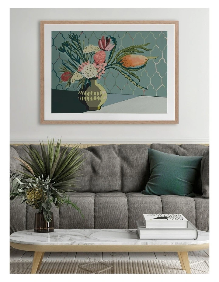 Discount 😀 Urban Road Bring Me Flowers Print Oak Frame 👍 - Image 2
