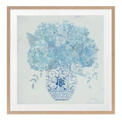 Best deal 🛒 Urban Road Ginger Jar Hydrangea Print Oak Frame 😍