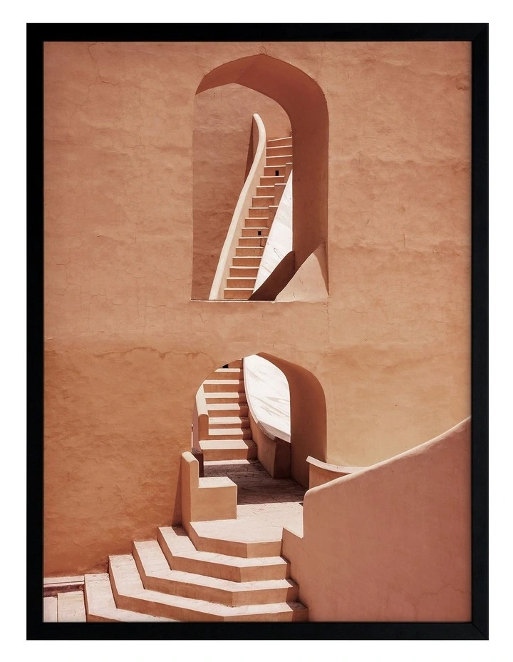 Cheap โ Urban Road Winding Staircase Terracotta Print Black Frame ๐งจ
