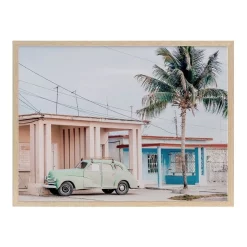 Outlet ✔️ Urban Road Pastel La Palma Print Oak Frame 🧨