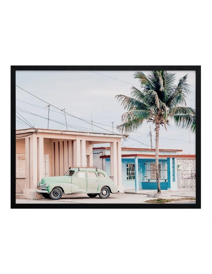 Deals ⌛ Urban Road Pastel La Palma Print Black Frame ⌛