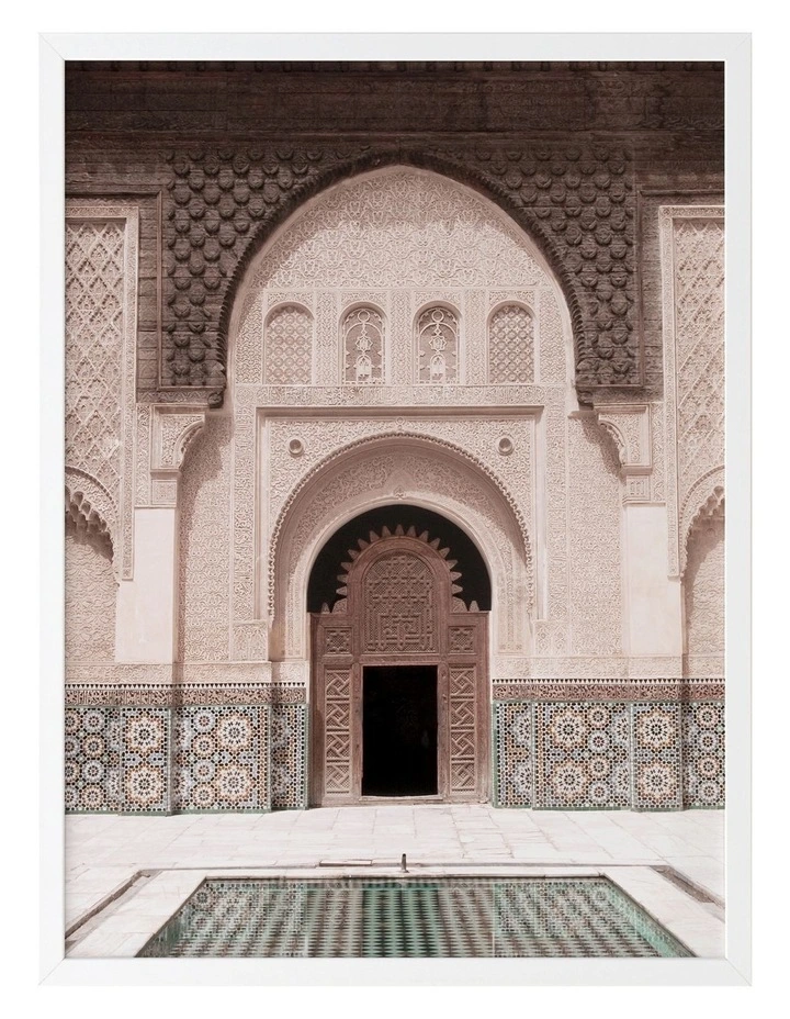 Buy ๐ Urban Road Moroccan Pool Print White Frame ๐ฅฐ