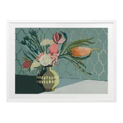 Cheapest 🧨 Urban Road Bring Me Flowers Print White Frame 💯