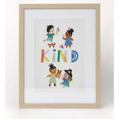 Buy ❤️ Sophie Beer Little Explorers KIND Wall Art A2 45x35cm 👍
