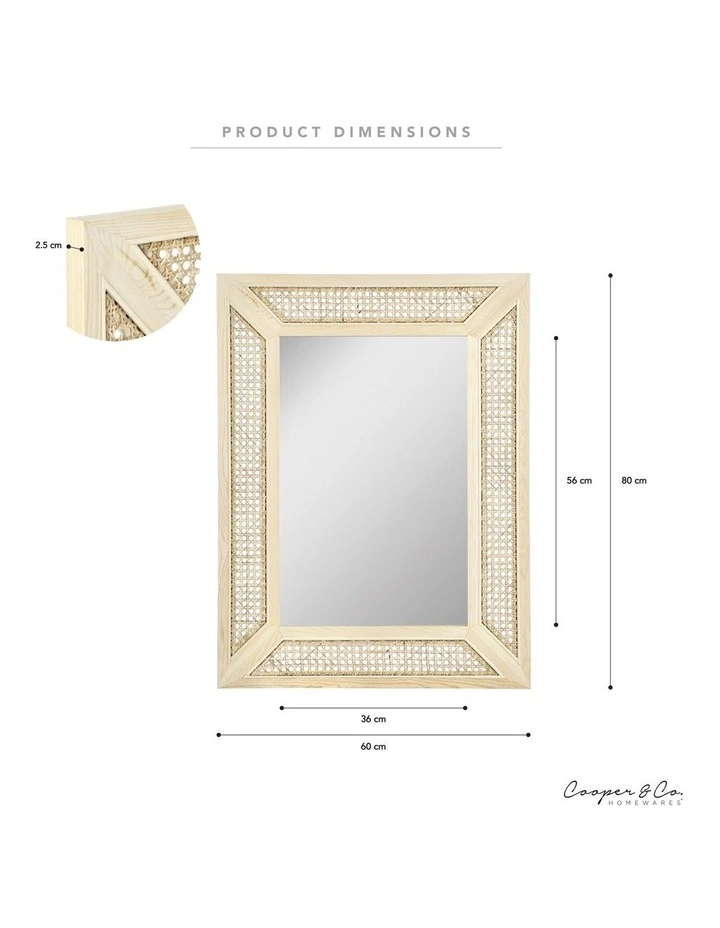 Buy ???? Cooper & Co Tropez Mirror In Natural ???? 5 Buy ???? Cooper & Co Tropez Mirror In Natural ???? - Image 3