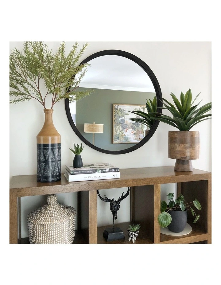 Budget ✔️ One Six Eight London Tina 60cm Black Solid Wood Mirror ✔️ - Image 3