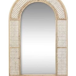 Budget ⭐ Cooper & Co Rattan Wall Mirror 90cm In Natural ⌛