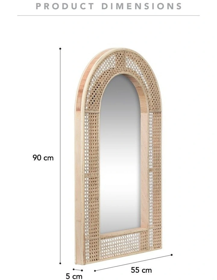 Budget ⭐ Cooper & Co Rattan Wall Mirror 90cm In Natural ⌛ 5 Budget ⭐ Cooper & Co Rattan Wall Mirror 90cm In Natural ⌛ - Image 3