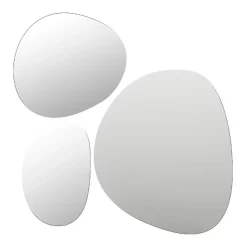 Best deal ???? Cooper & Co Frameless Pebble Mirror Tiles Set Of 3 In Silver ⌛