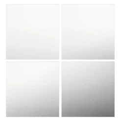 New ???? Cooper & Co Decorative Square Mirror Tiles 40x40cm Set Of 4 In Silver ⌛