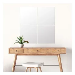 New ???? Cooper & Co Decorative Square Mirror Tiles 40x40cm Set Of 4 In Silver ⌛ -Umbra Sales Store unnamed file 1508