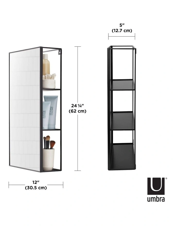 Cubiko Mirror 30x13x62cm in Black Flash Sale ???? Umbra Cubiko Mirror 30x13x62cm In Black ???? -Umbra Sales Store unnamed file 1524