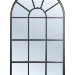 Discount ⭐ Cooper & Co Abbey Arch Iron Indoor Outdoor Mirror Black ????