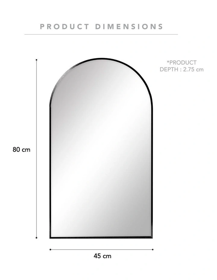 Top 10 π Cooper & Co Naomi Arched Wall Mirror 80cm In Black π - Image 3