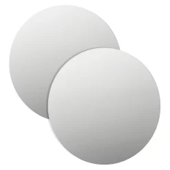 New 🔔 Cooper & Co Round Decorative Mirrors 30cm Set Of 2 In Silver 🔥