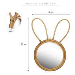 Cheap ???? Cooper & Co Lucia Rattan Rabbit Wall Mirror In Natural ✨ -Umbra Sales Store unnamed file 1619