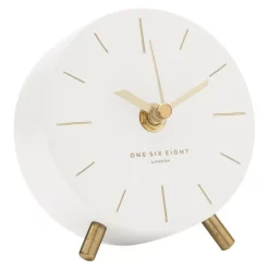 Coupon 🤩 One Six Eight London Angelo Silent Mantel Clock White 🔥