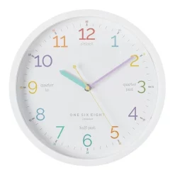 Budget ✔️ One Six Eight London Learn The Time White 30Cm Silent Wall Clock 🤩