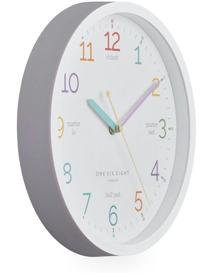 Budget βοΈ One Six Eight London Learn The Time White 30Cm Silent Wall Clock π€© - Image 2