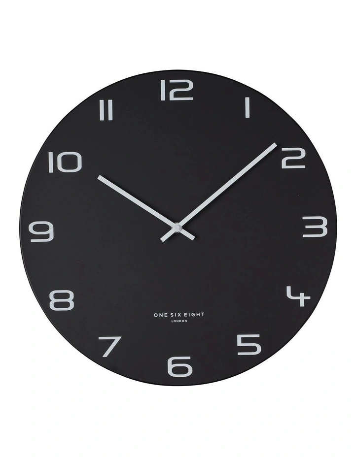 Discount π One Six Eight London Nero 40Cm Silent Wall Clock β€οΈ