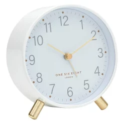 Deals 😉 One Six Eight London Maisie White Silent Alarm Clock 🎉