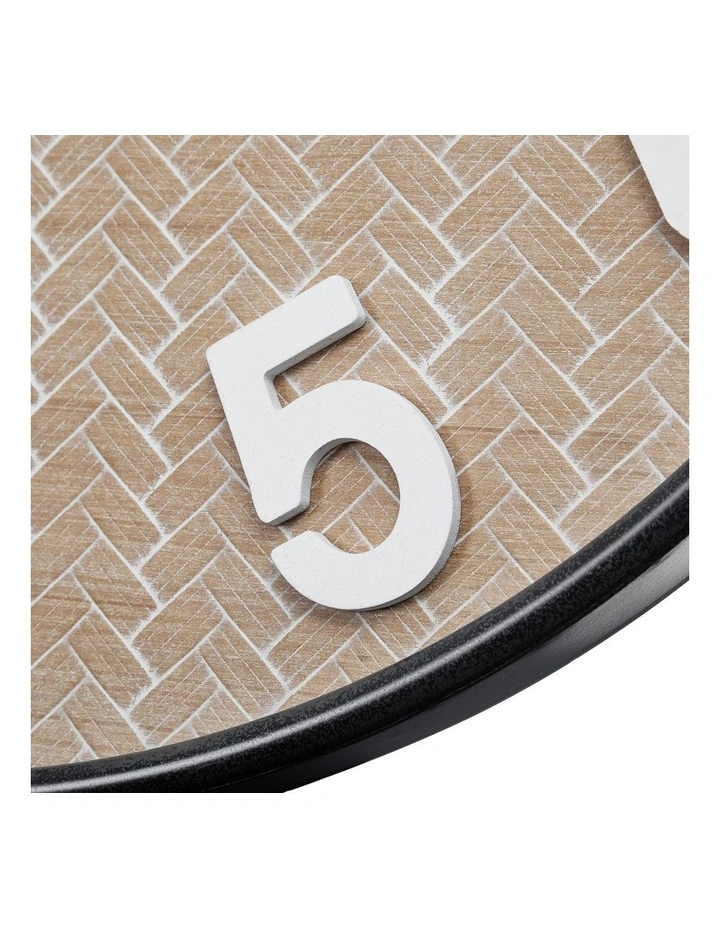 Buy π₯° Cooper & Co Malibu Silent Wall Clock Hamptons Style 60cm In Brown π - Image 6