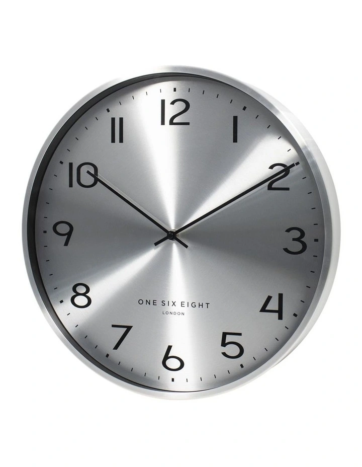 Brand new ???? One Six Eight London Luna 40cm Silent Wall Clock In Chrome ???? 4 Brand new ???? One Six Eight London Luna 40cm Silent Wall Clock In Chrome ???? - Image 2