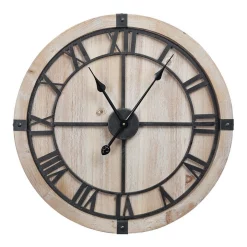 Best Pirce 🔔 Cooper & Co Chelsea Silent Wall Clock Hamptons Style 60cm In Natural/Black 🔔