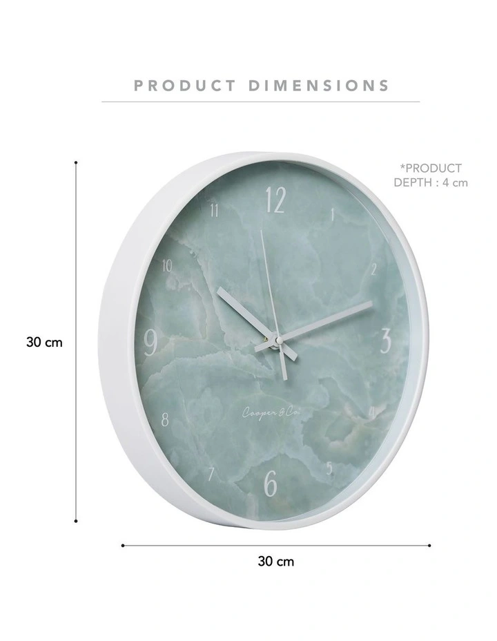 Buy ???? Cooper & Co Azra Round Silent Non-Ticking Wall Clock 30cm In Mint ???? 5 Buy ???? Cooper & Co Azra Round Silent Non-Ticking Wall Clock 30cm In Mint ???? - Image 3