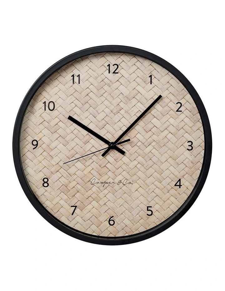 Cheapest ???? Cooper & Co Roma Round Silent Non-Ticking Wall Clock 35cm In Natural/Black ???? 3 Cheapest ???? Cooper & Co Roma Round Silent Non-Ticking Wall Clock 35cm In Natural/Black ????
