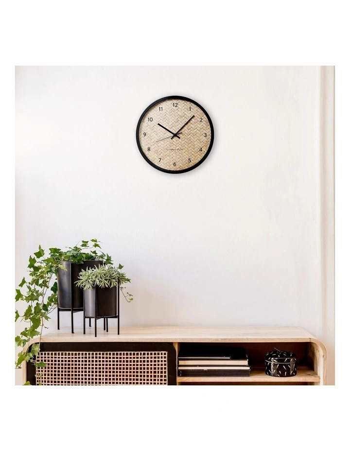 Cheapest ???? Cooper & Co Roma Round Silent Non-Ticking Wall Clock 35cm In Natural/Black ???? 4 Cheapest ???? Cooper & Co Roma Round Silent Non-Ticking Wall Clock 35cm In Natural/Black ???? - Image 2