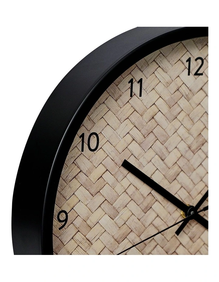 Cheapest ???? Cooper & Co Roma Round Silent Non-Ticking Wall Clock 35cm In Natural/Black ???? 7 Cheapest ???? Cooper & Co Roma Round Silent Non-Ticking Wall Clock 35cm In Natural/Black ???? - Image 5
