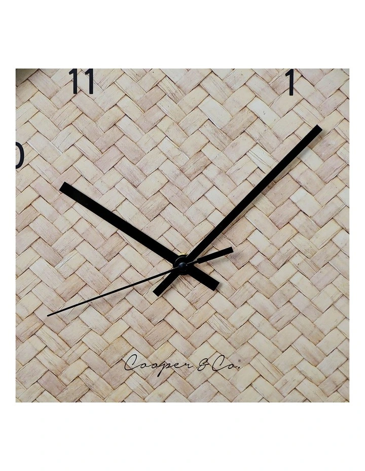 Cheapest ???? Cooper & Co Roma Round Silent Non-Ticking Wall Clock 35cm In Natural/Black ???? 8 Cheapest ???? Cooper & Co Roma Round Silent Non-Ticking Wall Clock 35cm In Natural/Black ???? - Image 6