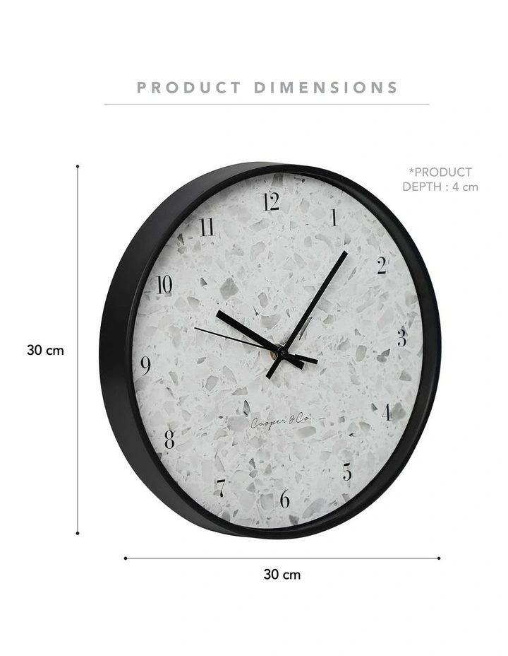 Deals ???? Cooper & Co Siena Round Silent Non-Ticking Wall Clock 30cm In Black ❤️ 5 Deals ???? Cooper & Co Siena Round Silent Non-Ticking Wall Clock 30cm In Black ❤️ - Image 3