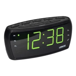 Cheap ⭐ Lenoxx Large Number Alarm Clock & AM/FM Radio, Bold Green LED Time Screen In Black 🔥