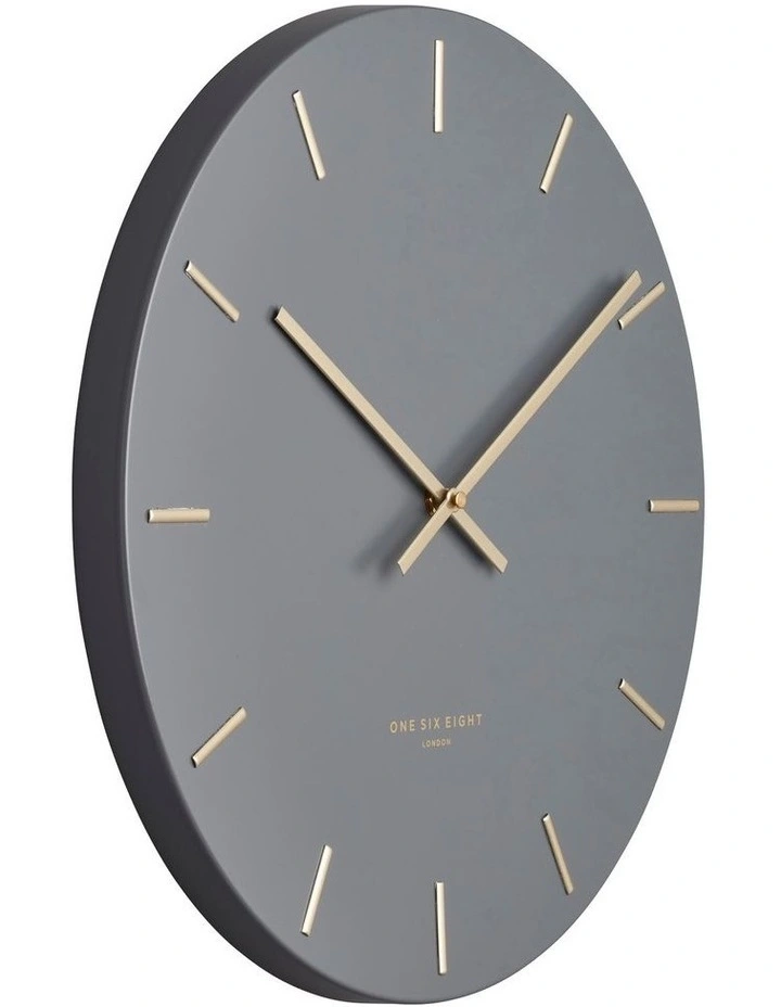 Deals π One Six Eight London LUCA Silent Wall Clock 60m In Charcoal βοΈ - Image 2
