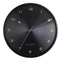 Promo 🎁 One Six Eight London Elsa 40cm Silent Wall Clock Black ✨