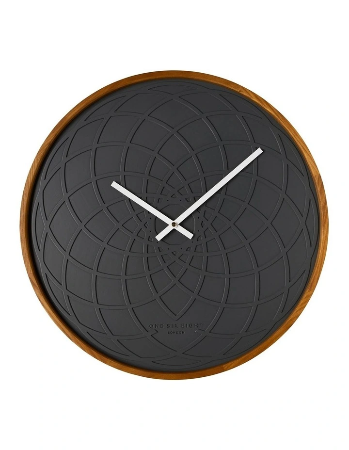 Promo π One Six Eight London Spiro Charcoal Grey 50cm Wall Clock Grey β