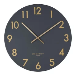 Outlet 🎉 One Six Eight London JONES Charcoal 60cm Silent Wall Clock ❤️