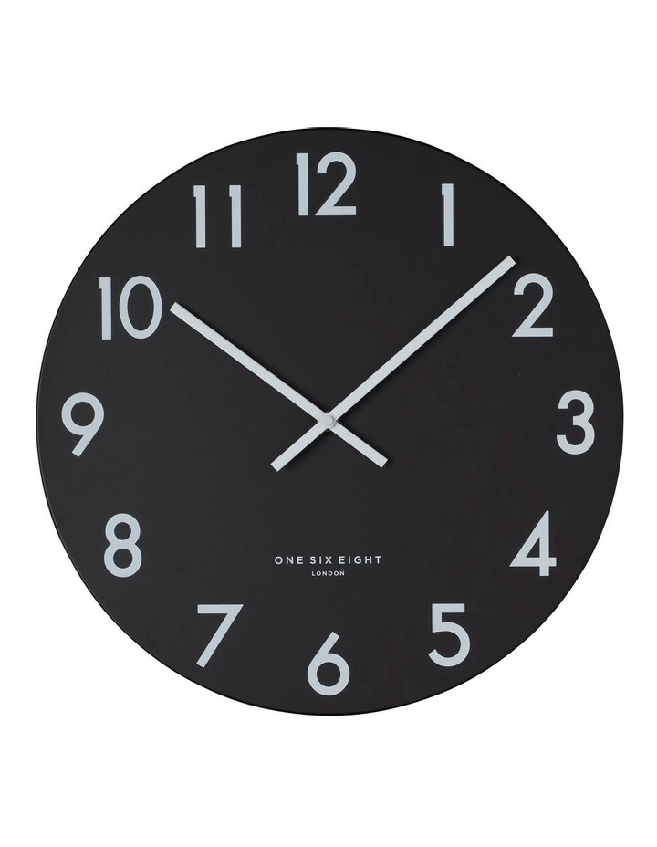 Wholesale ⌛ One Six Eight London JACKSON Black 60cm Silent Wall Clock ???? 3 Wholesale ⌛ One Six Eight London JACKSON Black 60cm Silent Wall Clock ????