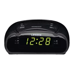 Deals 👏 Lenoxx Alarm Clock & Radio With Green LED Time Numbering In Black 🥰