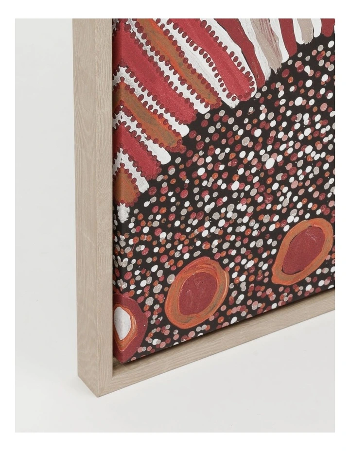 Hot Sale π₯ Warlukurlangu Artists X Vue Set Of 3 Framed Wall Art 65 X 45cm Mina Jukurrpa (Mina Dreaming) By Helen Nungarrayi Reed π - Image 3