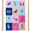 Hot Sale ???? Beau & Bonnie Colourful Animal World Wall Art A2 62x3x44.7 In Multi ????