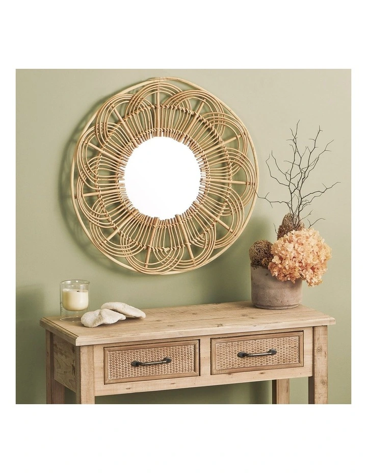 Best Sale π Cooper & Co Willow Wall Mirror 60cm In Natural π - Image 2
