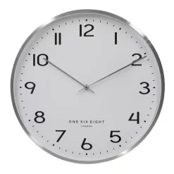 Brand new 🛒 One Six Eight London Lise 40cm Silent Wall Clock In Silver 🛒