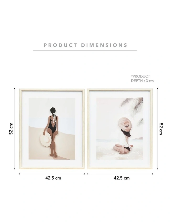 Deals ???? Cooper & Co Shore Canvas Wall Art Framed Print Set Of 2 52cm In Multi ⌛ 5 Deals ???? Cooper & Co Shore Canvas Wall Art Framed Print Set Of 2 52cm In Multi ⌛ - Image 3