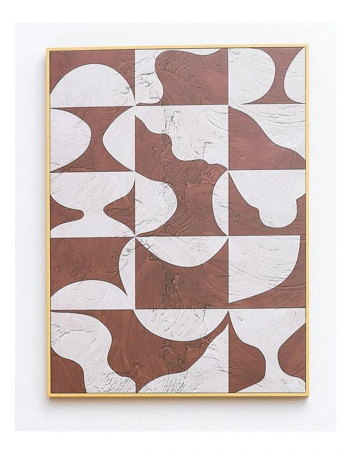 Best deal π IHOMDEC Irregular Pattern Neutral Framed Canvas Wall Art In Brown/White β€οΈ