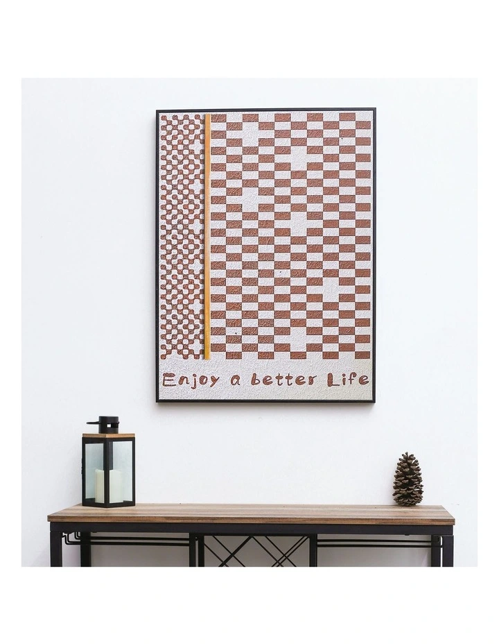 Cheap β€οΈ IHOMDEC Enjoy A Better Life Black Framed Canvas Wall Art π - Image 2